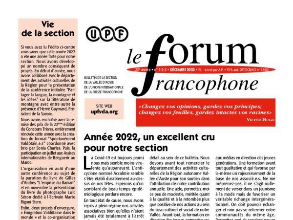 Le forum francophone décembre 2022