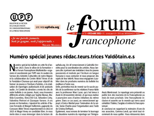 Le forum francophone décembre 2023