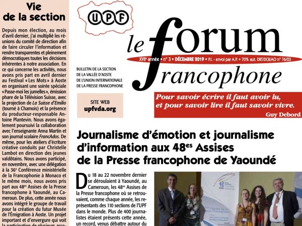Le forum francophone décembre 2019